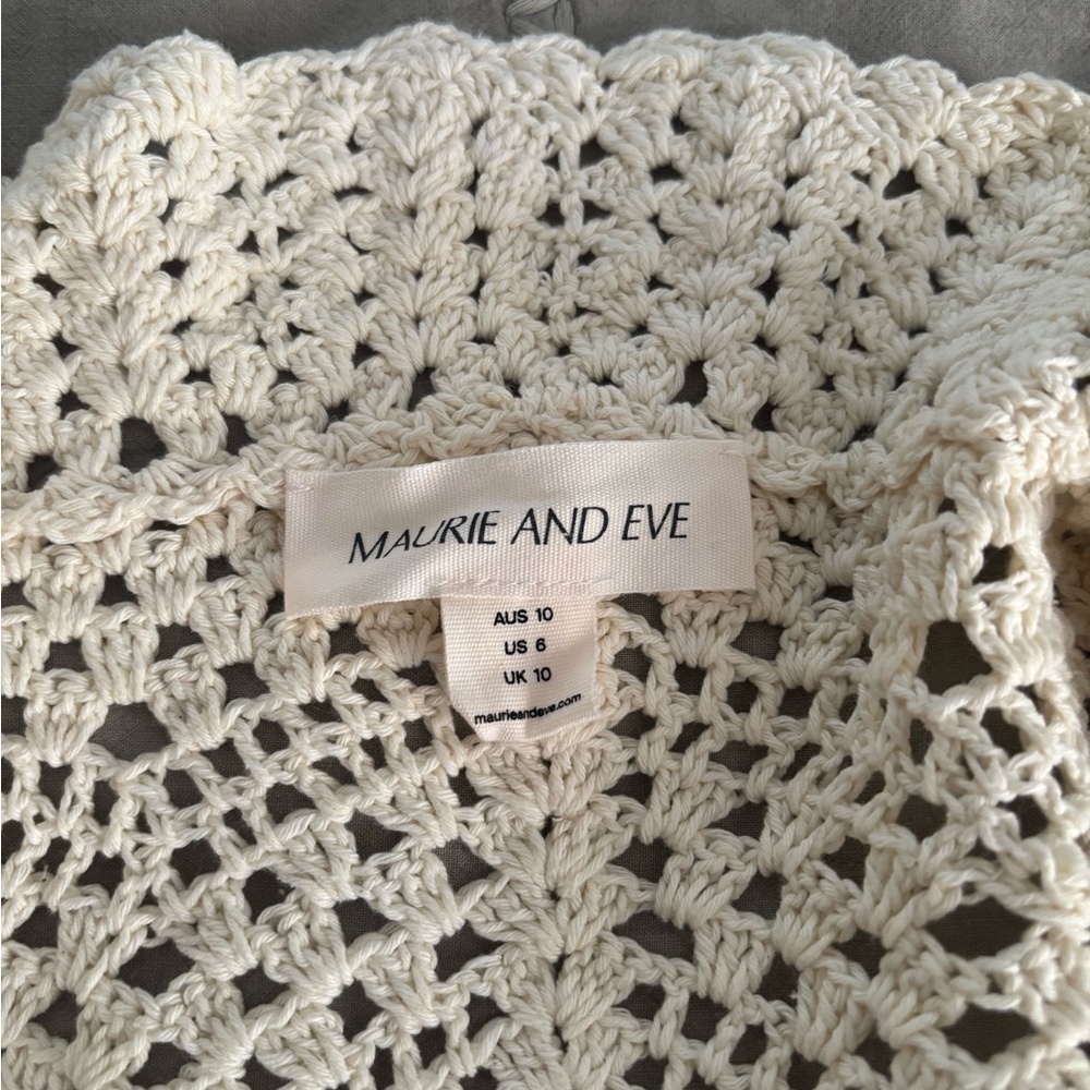 Maurie + Eve Open-Knit Maxi Dress in Ivory - Picture 5 of 5